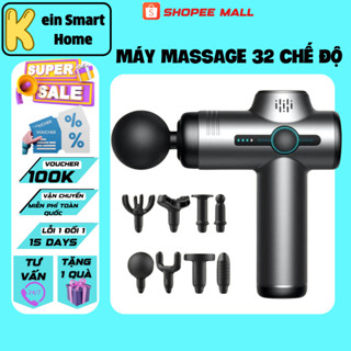 Máy Massage Cầm Tay Chính Hãng 32 Chế Độ Với Lực Đấm Siêu Mạnh 13800 vòng/phút, Pin 2500mah