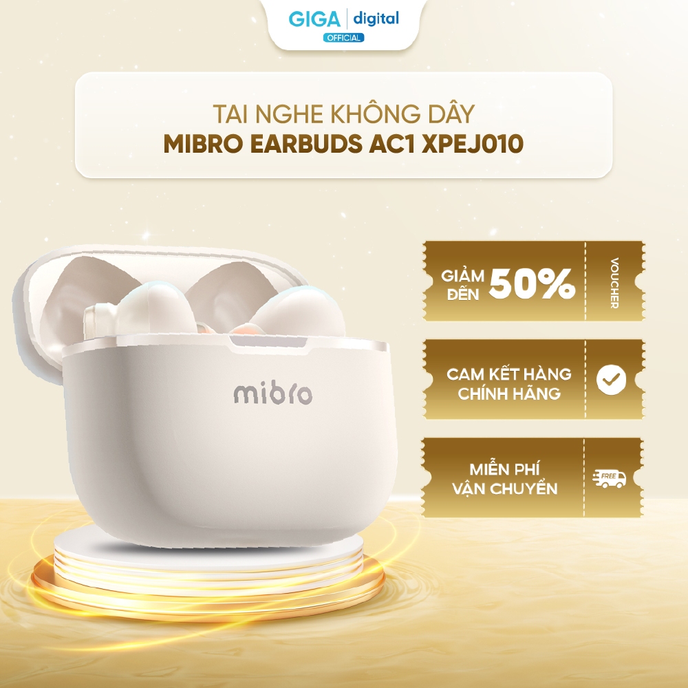 Tai nghe không dây Xiaomi Mibro Earbuds AC1 XPEJ010 - Công nghệ khử tiếng ồn chủ động kép - Bluetoot