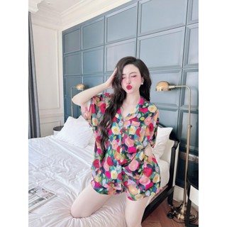 Bộ ngủ nữ lụa latin from cánh dơi phối tơ bèo Lady - Đồ ngủ xinh xinh Diện vào là lung linh