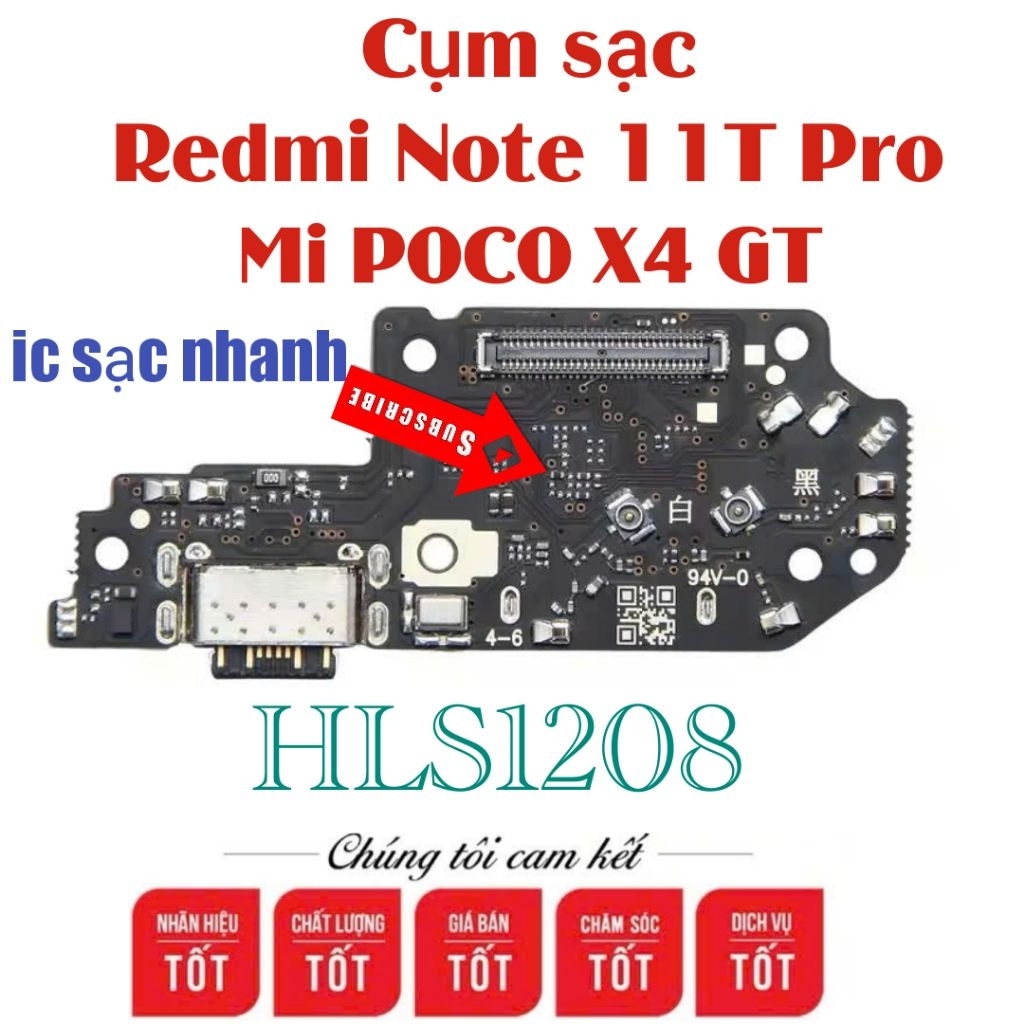 Cụm Chân Sạc Xiaomi Redmi Note 11t Pro / Redmi Note 11t Pro +/POCO X4 GT