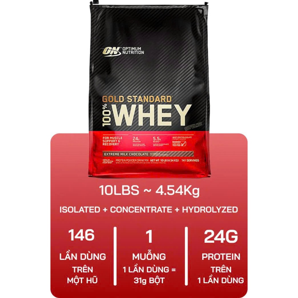 Gói Dùng Thử Optimum Nutrition Gold Standard 100% Whey Gói 450g (14 servings)