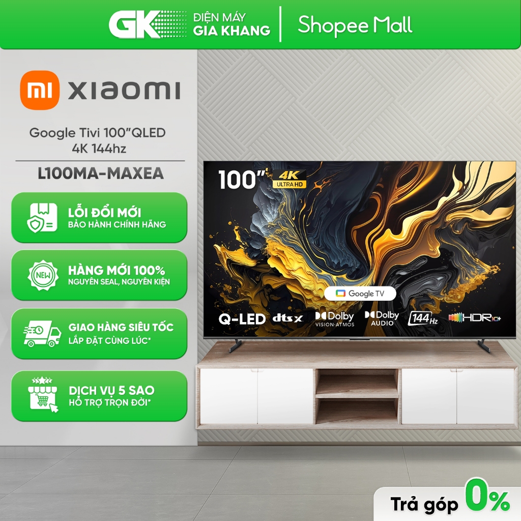 L100MA-MAXEA 100 Inch | L85MA-MAXEA 85 Inch Google Tivi Xiaomi QLED 4K 144hz MA-MAXEA [Freeship HCM]