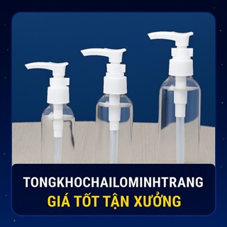 Chai Nhựa Pet Cao Cấp 15ml - 300ml Kèm Vòi Nhấn Chiết Dầu Gội, Sữa Tắm, Mỹ Phẩm Du Lịch Dễ Dàng