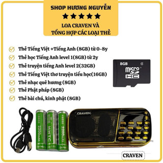 [Hàng chính hãng]Loa craven 853, loa nghe thẻ nhớ,USB, đài FM,Loa to,rõ, pin khỏe, học tiếng anh, thơ truyện tiếng việt,