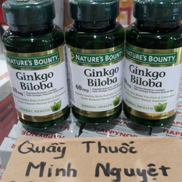 Ginkgo Biloba Nature's Bounty - 60mg Viên Uống Bổ Não