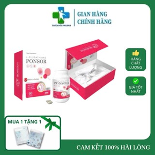 [HÀNG CHÍNH HÃNG] Viên Ngậm Glutathione Trắng Da Toàn Thân PONSOR (60v) Trắng Da - Giảm nám, tàn nhang, mờ thâm.