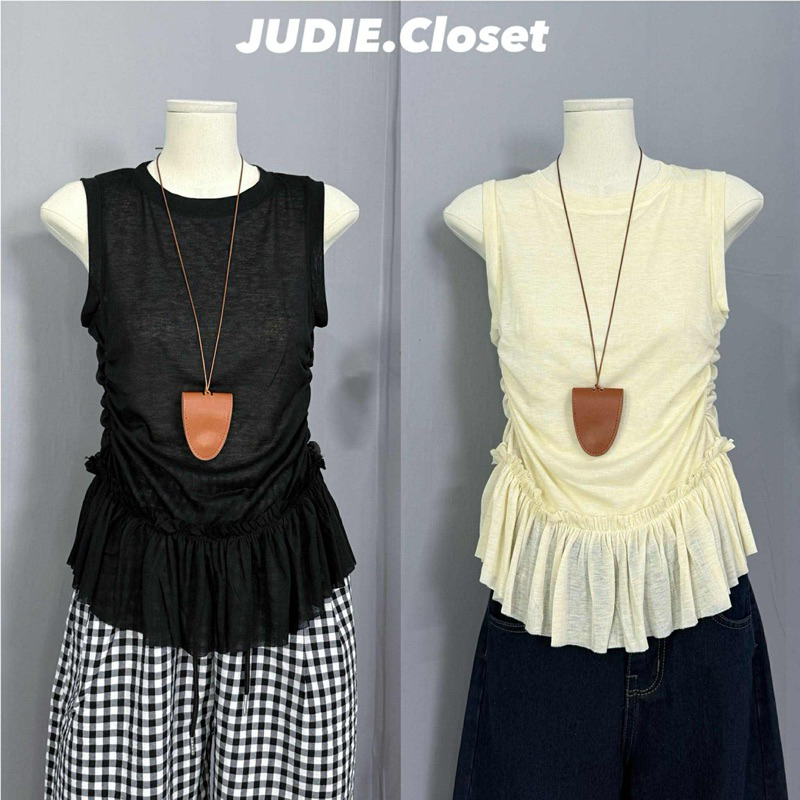 KÈM ÁO BRA - Áo 3 Lỗ Gấu Bèo Mới Chất Len Giấy Dáng Vừa Hottrend Wommen JUDIE.Closet
