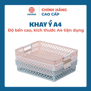 Khay Ý A4, B5 nhựa việt nhật đựng tài liệu văn phòng, đồ dùng phòng tắm đa năng
