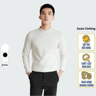 Áo Giữ Nhiệt Nam Cổ Cao Gozin Clothing Chất Nhung tăm mềm mịn kiểu dáng Hàn Quốc -GN06