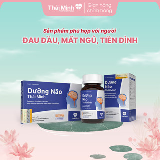 [Chính Hãng] Dưỡng Não Thái Minh – Hỗ Trợ Hoạt Huyết, Tăng Cường Lưu Thông Máu Não Hiệu Quả - Hộp 20 Viên & Lọ 80 Viên