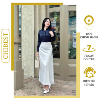  Chân váy lụa dài chuẩn form sáng trọng CHIBEST DVD51 