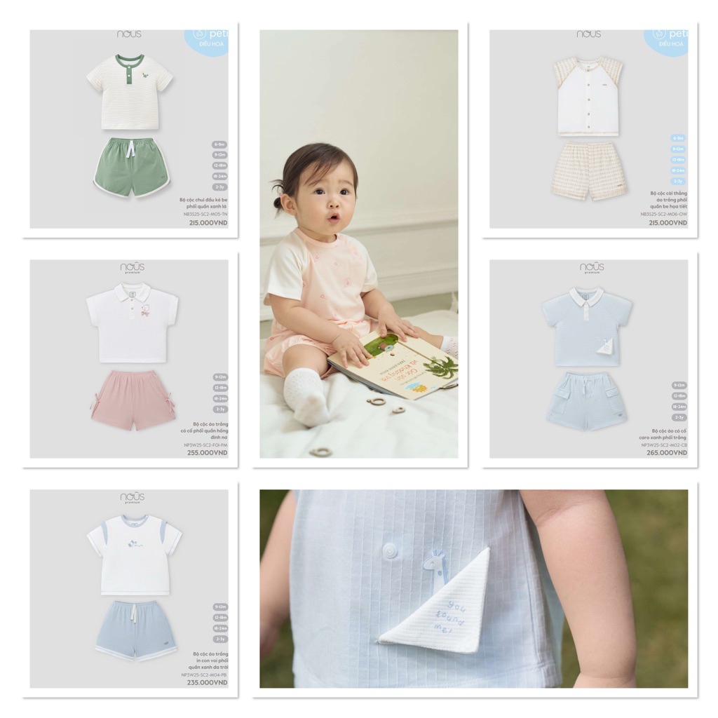 [ Nous 2025 ] bộ nous cộc tay ( 12-18m, 18-24m )