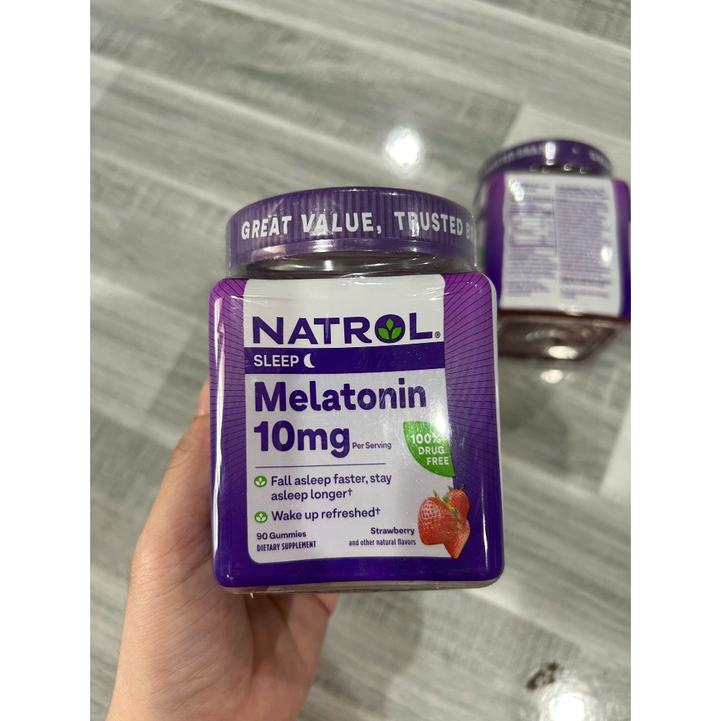 GUM NGỦ NATROL MELATONIN 10mg 90 viên USA