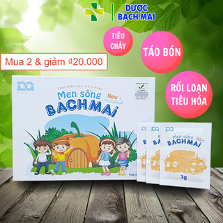  Men sống Bạch Mai NEW Men vi sinh cho bé Táo bón Biếng ăn Tiêu chảy với lợi khuẩn tiêu hóa cho trẻ 