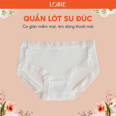 Quần Lót Nữ Su Siêu Mỏng Không Lộ Viền Co Giãn Phối Ren Hoa Thoáng Mát Loirechic QL250500