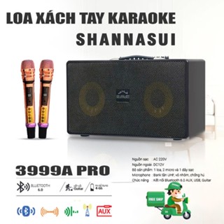  Loa Xách Tay Karaoke SHANNASUI 3999A Pro 2 Bass Siêu Trầm 1 Loa Trung,1 Loa Treble,Âm Trầm Cực Mạnh,Âm Thanh Sáng 