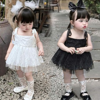 Váy Ren 2 Dây Kèm Kẹp Tóc Công Chúa Xinh Xắn Cho Bé Gái- [HH39]