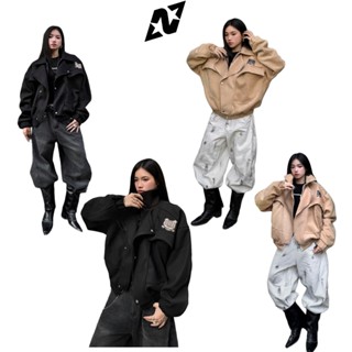  Áo Khoác Dạ Bomber Jacket Thêu Logo - N.e.k.k 