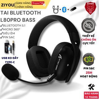 Tai Nghe Bluetooth Chụp Tai Không Dây Headphone Attack Shark L80 Âm Bass 3D Chơi Game Giải Trí