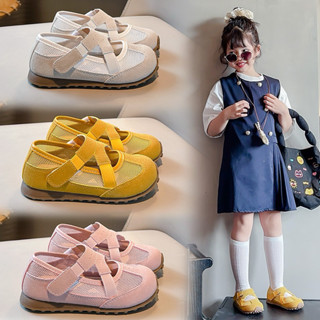 Giày thể thao phối lưới thoáng khí quai chéo hottrend đế mềm êm chống trơn trượt cho bé gái