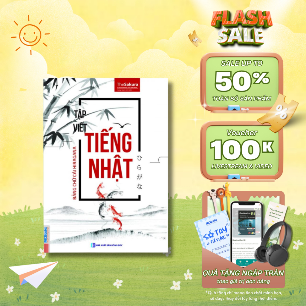 Sách - Tập viết tiếng Nhật: Bảng chữ cái Hiragana - Mcbooks Chính Hãng