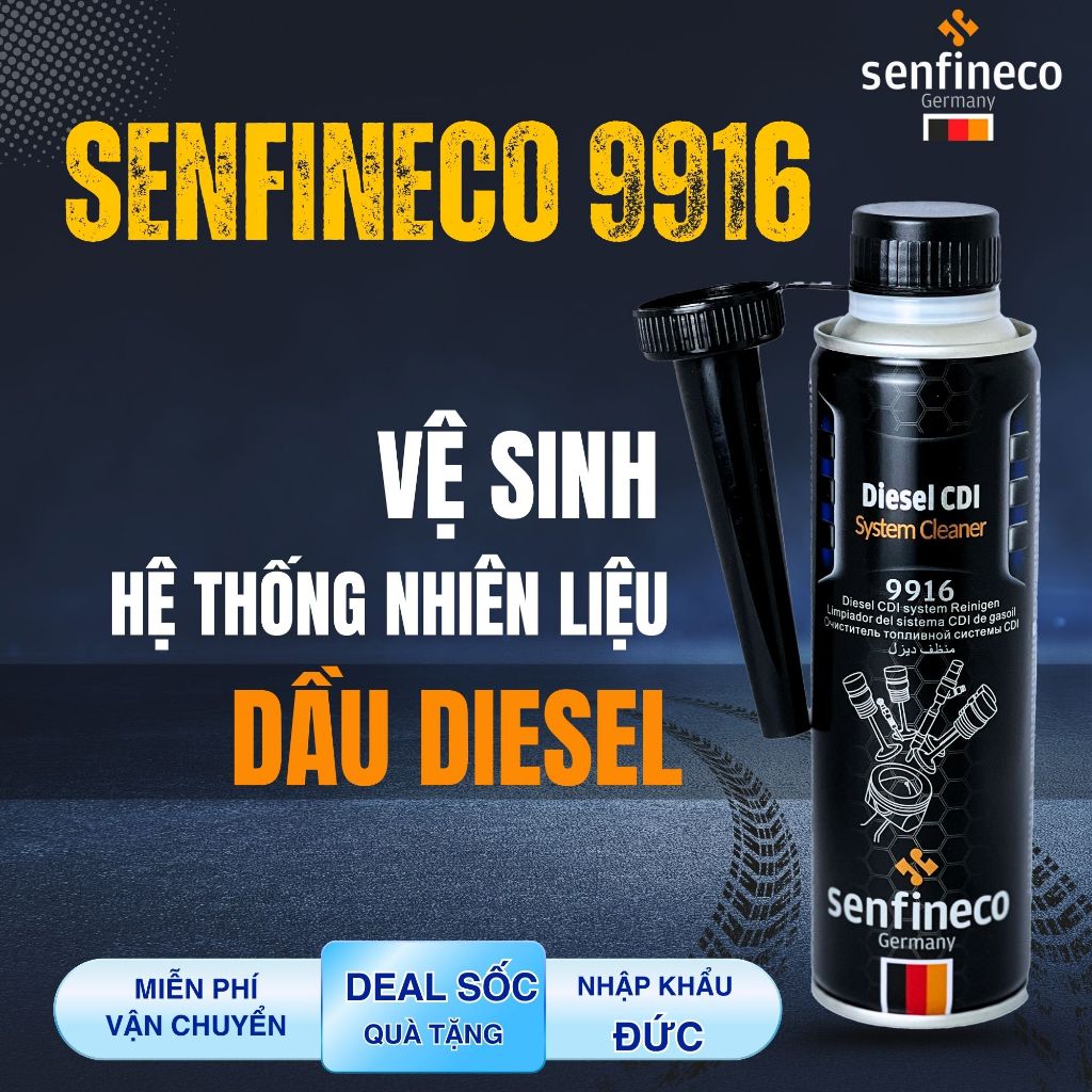 Sục Rửa Vệ Sinh Hệ Thống Kim Phun Buồng Đốt Máy Dầu Senfineco 9916 300ml