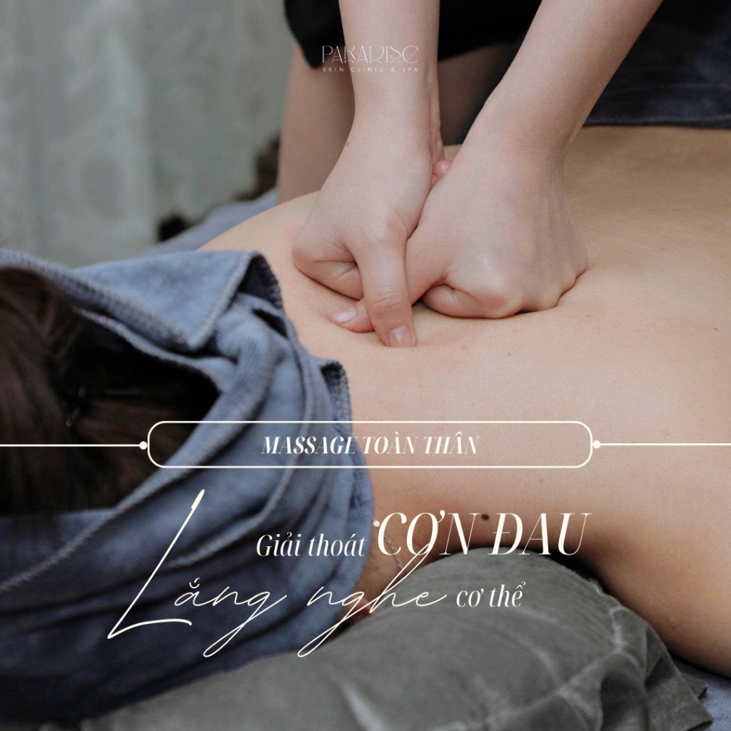 [HCM - Evoucher] Massage body thư giãn toàn thân + Chăm sóc da mặt + Chườm túi thảo dược