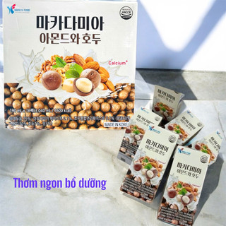  1 thùng 16 hộp sữa hạt macca óc chó hạnh nhân CANXI Hàn Quốc 190ml Kangfoods 