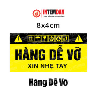 [HÀNG SẴN] COMBO TEM HÀNG DỄ VỠ VINH LIEN MÀU VÀNG SIZE 8X4CM