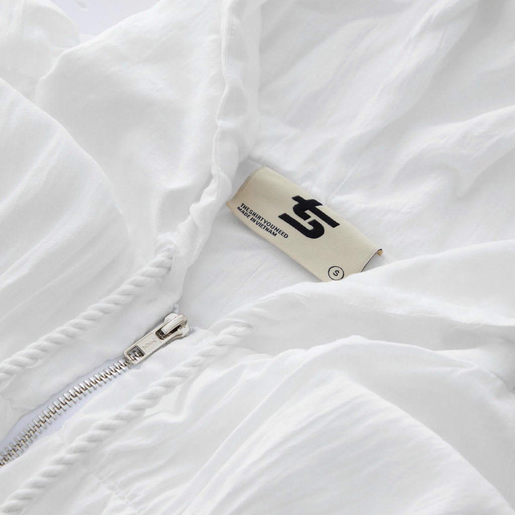 TSUN - Cloudlet Jacket Áo Khoác Nữ Tay Phồng Nhún Bèo Trắng Sexy Gợi Cảm | BigBuy360 - bigbuy360.vn