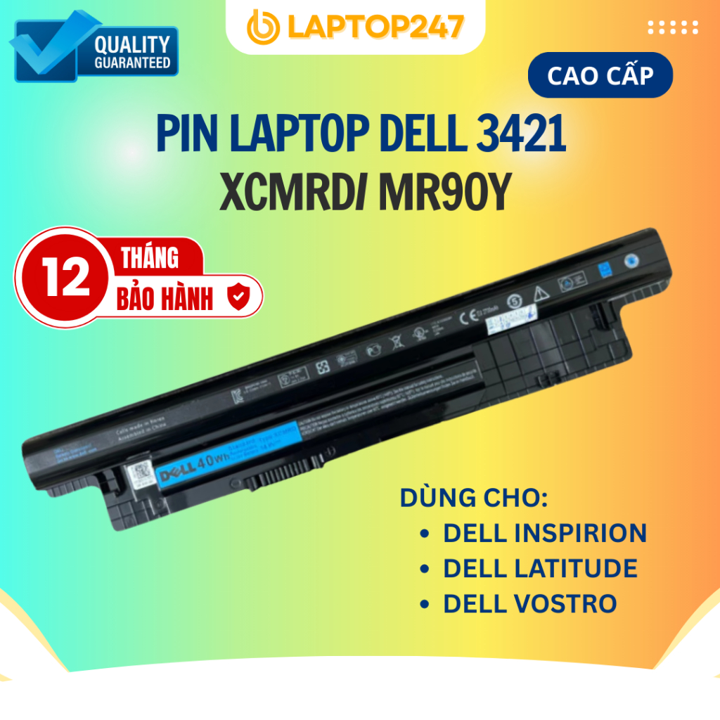 Pin Laptop DELL Inspiron 14 3421 3437 3441 3442 Vostro 2421 2521 3440 Latitude 3440 3540 XCMRD MR90Y