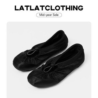 [ MỞ BÁN ] Giày ballet dây rút thêu hoa nổi trên giày, dáng giày nhẹ, êm dễ thương, không đau chân - latlatclothing