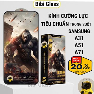 Kính cường lực Samsung A31, A51, A71 trong suốt full màn bảo vệ màn hình điện thoại BIBI