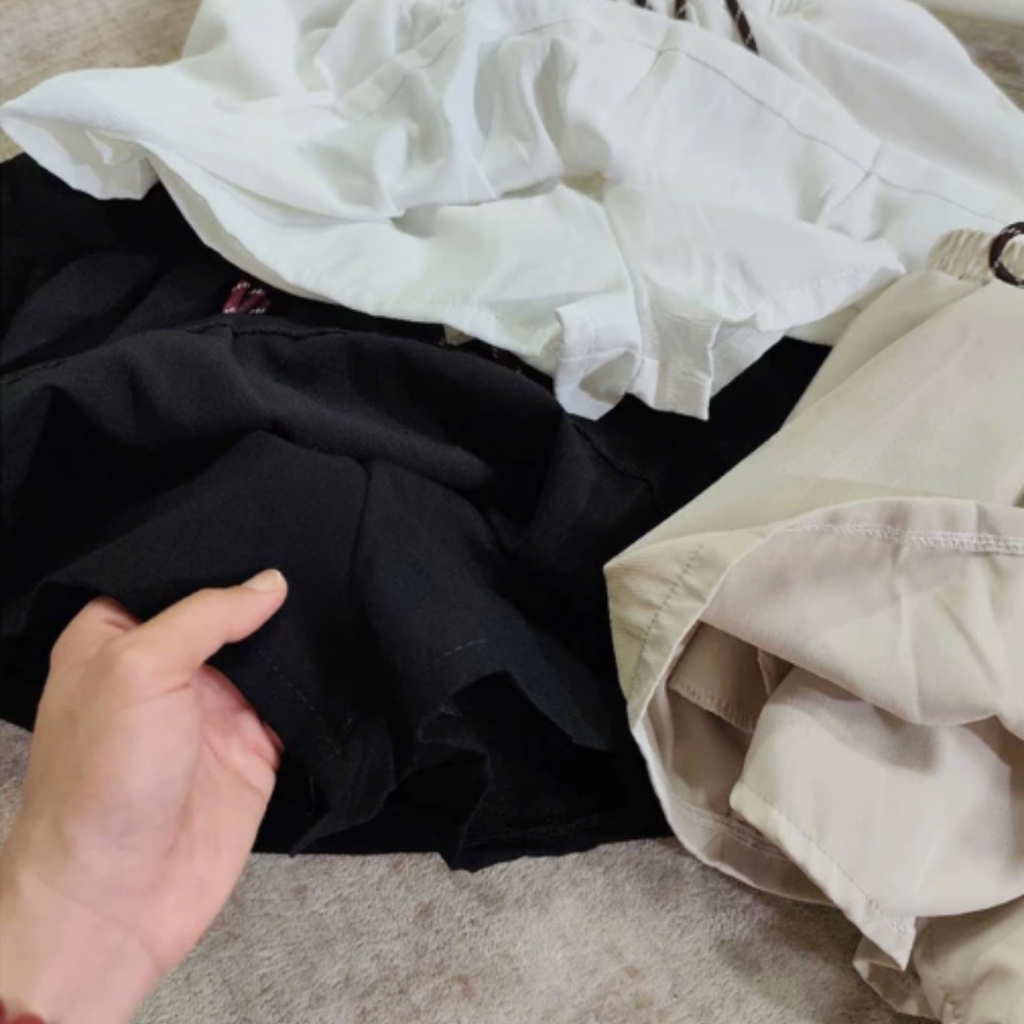 Quần Váy Xòe Bồng Chất Kaki Cao Cấp Cạp Chun Có Dây Buộc Đính Kèm Bigsize , Chân Váy Ngắn Dáng Rộng Có Quần Bảo Hộ 462 | BigBuy360 - bigbuy360.vn