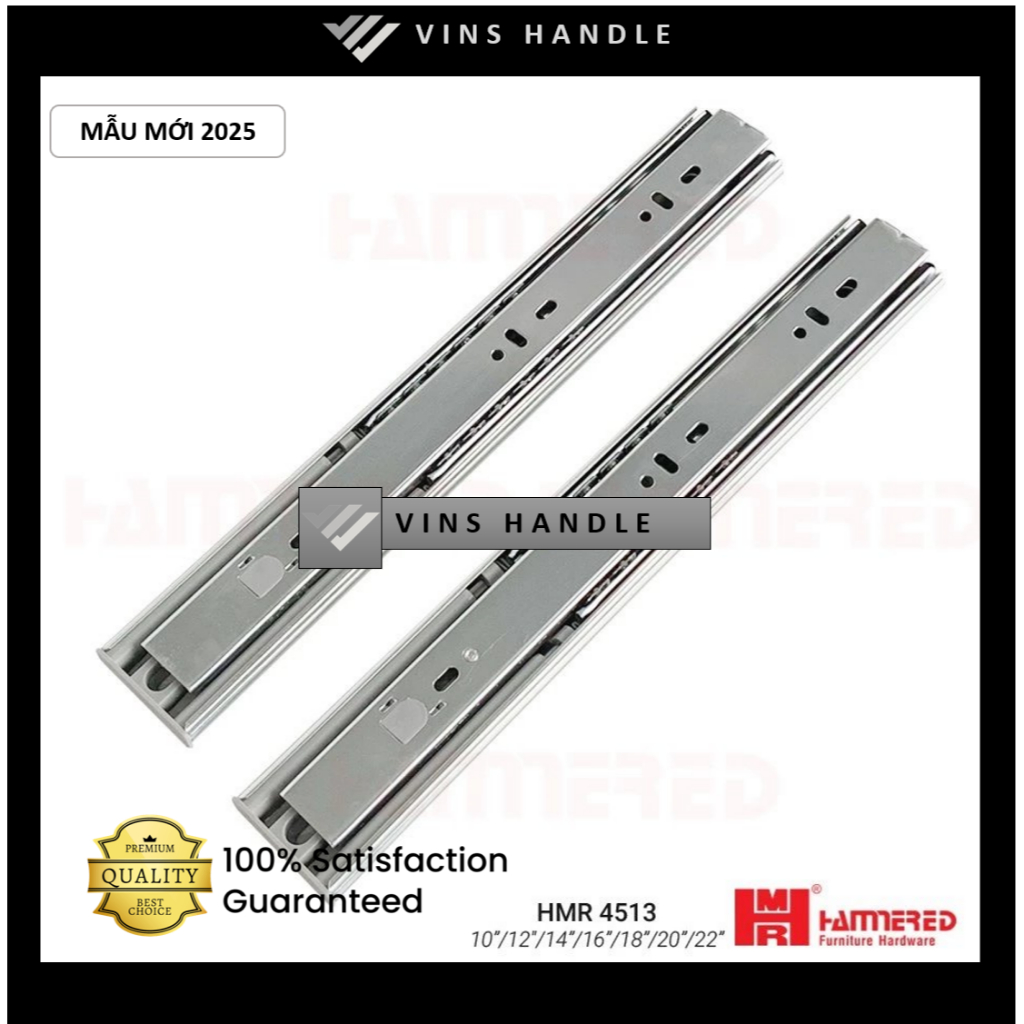 [4513 Nhấn mở][ 1 Cặp] RAY BI 3 TẦNG NHẤN MỞ HMR ( kích thước 30, 35, 40, 45, 50 CM )