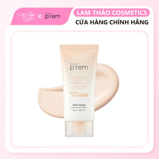  Kem Chống Nắng Nâng Tone Make P:rem Glow Beige Tone Up Sun Cream SPF 50+ PA++++ 50ml 