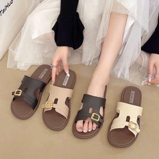  Dép lê thiết kế móc khóa vuông kiểu mới 2025 size từ 36-41 phong cách đơn giản- A08 