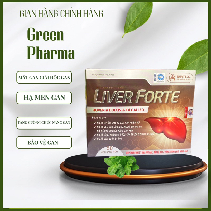 Viên uống bổ gan Liver Forte Nhất Lộc,thanh nhiệt mát gan,hạ men gan,hộp 50 viên