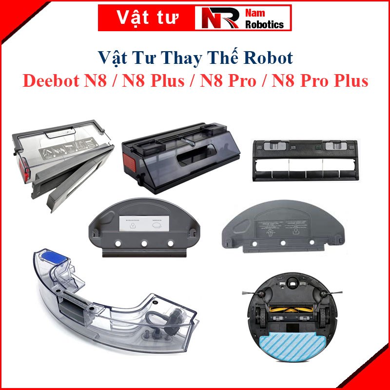 Vật Tư Thay Thế Robot Hút Bụi Lau Nhà Deebot N8, N8 Plus, N8 Pro, N8 Pro Plus, Nắp chặn Chổi Lăn, Đế