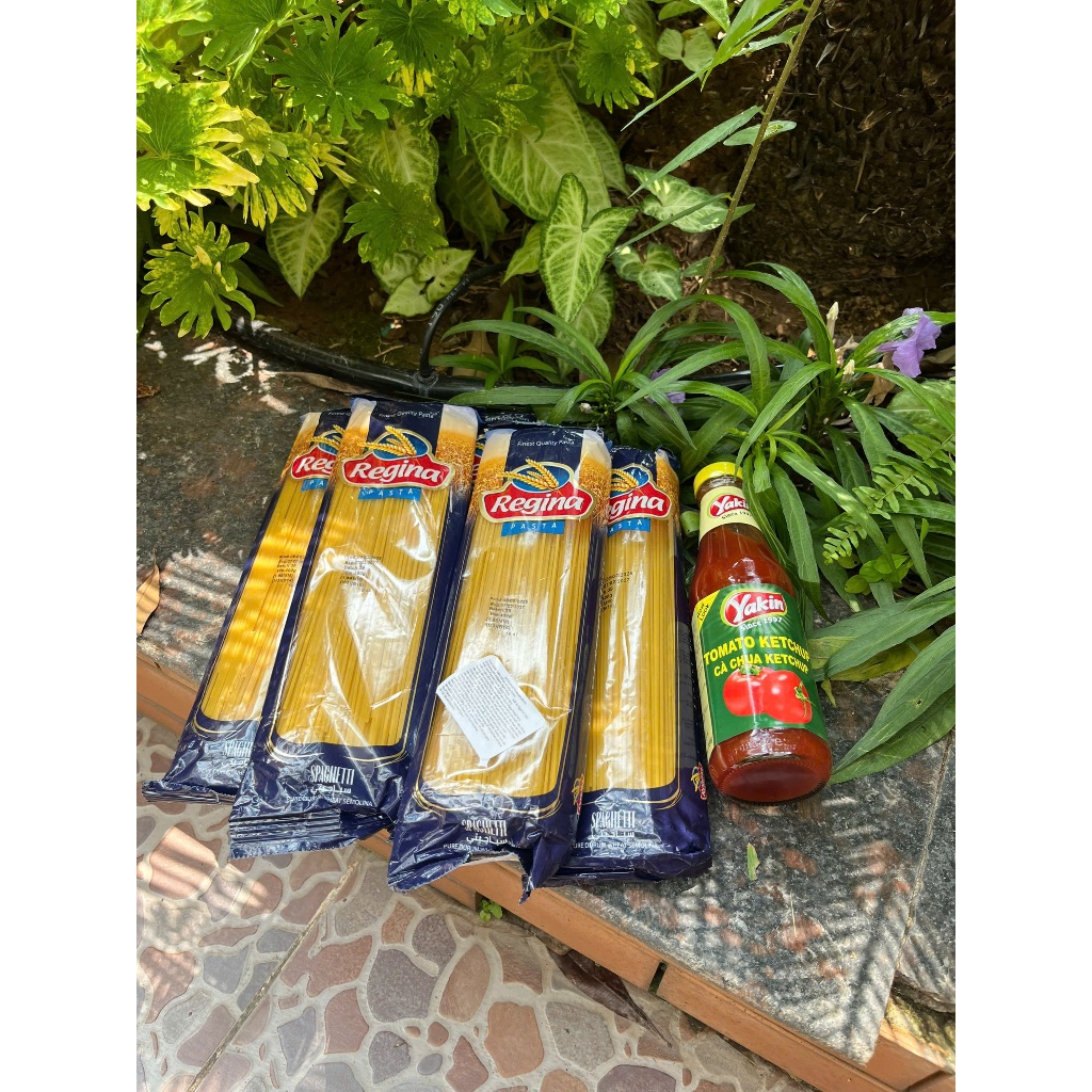 [Mì ý gia đình][Mì ý sỉ] Combo 5 gói mì REGINA gói 400gr + 1 sốt spagetti 330gr,hàng nhập khẩu có ho