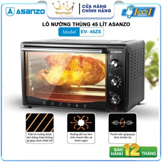 Lò nướng đối lưu Asanzo EV-45ZS (45 lít) Có Quay - Hàng Chính Hãng