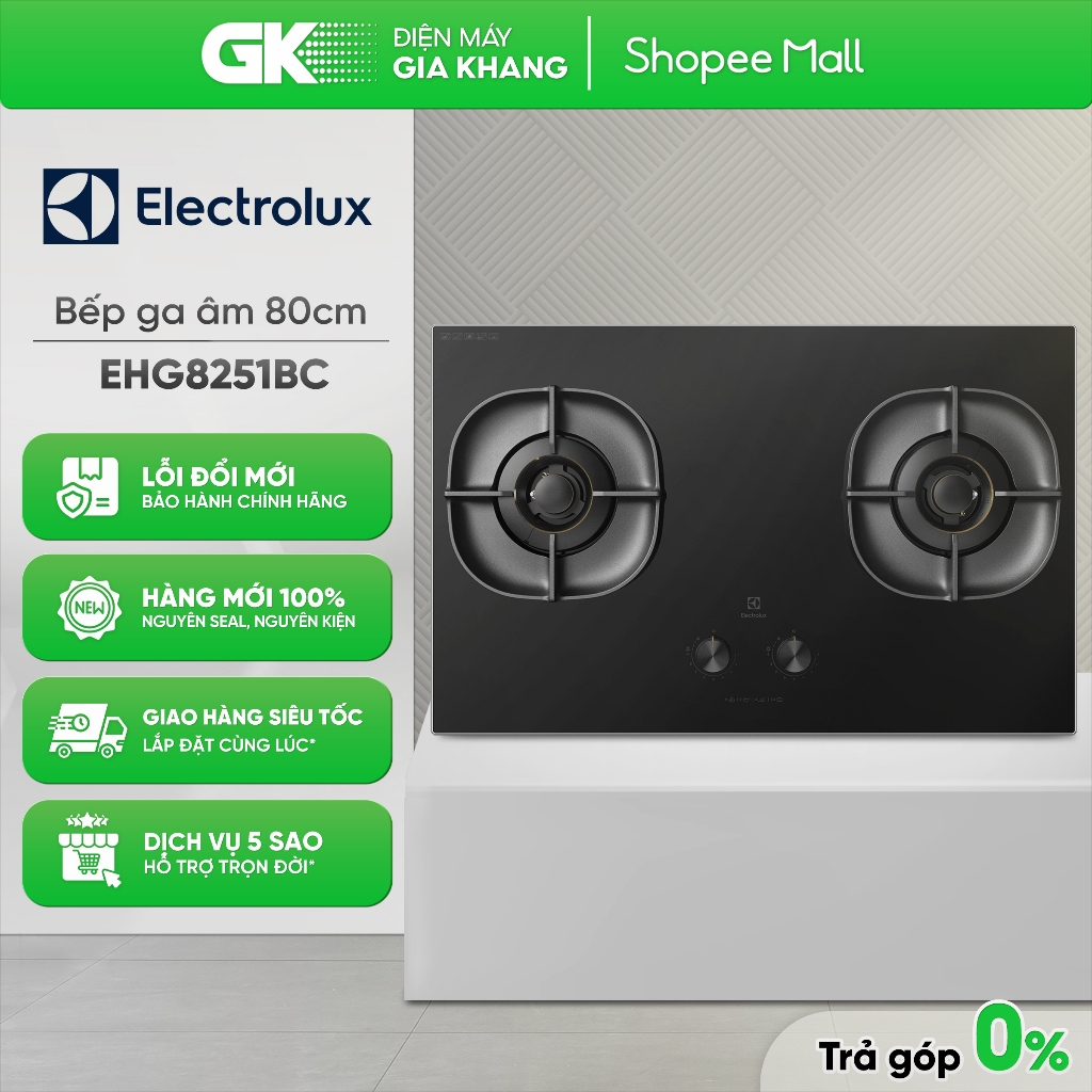 Bếp Gas Âm ELECTROLUX EHG8251BC 80cm UltimateTaste 700 Với 2 Vùng Nấu [Toàn Quốc]