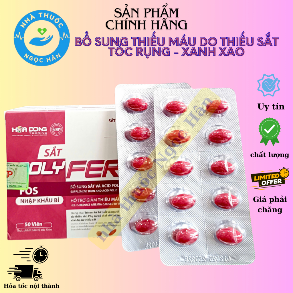 Ferovit Hỗ Trợ Thiếu Máu Do Thiếu Sắt Bổ Sung Sắt Và Acid Folic Hộp 50 Viên