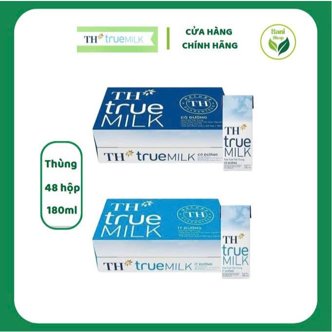 Thùng 48h sữa tươi TH TRUE MILK 180ML