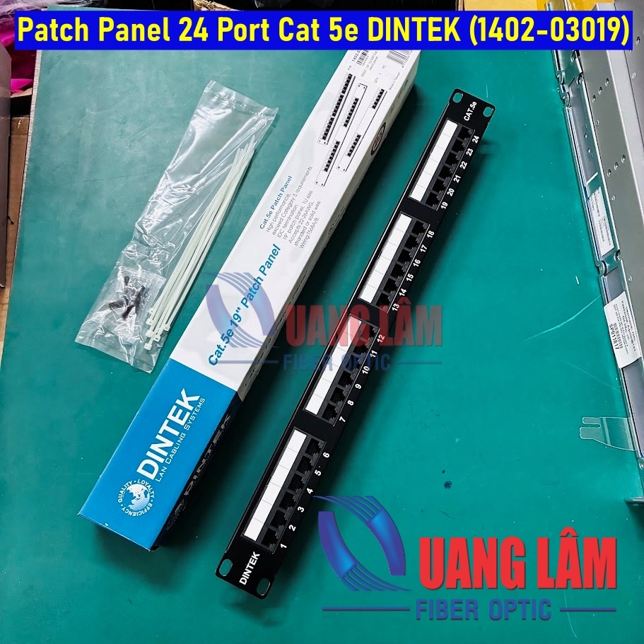 Patch Panel 24 Port Cat 5e DINTEK (1402-03019)