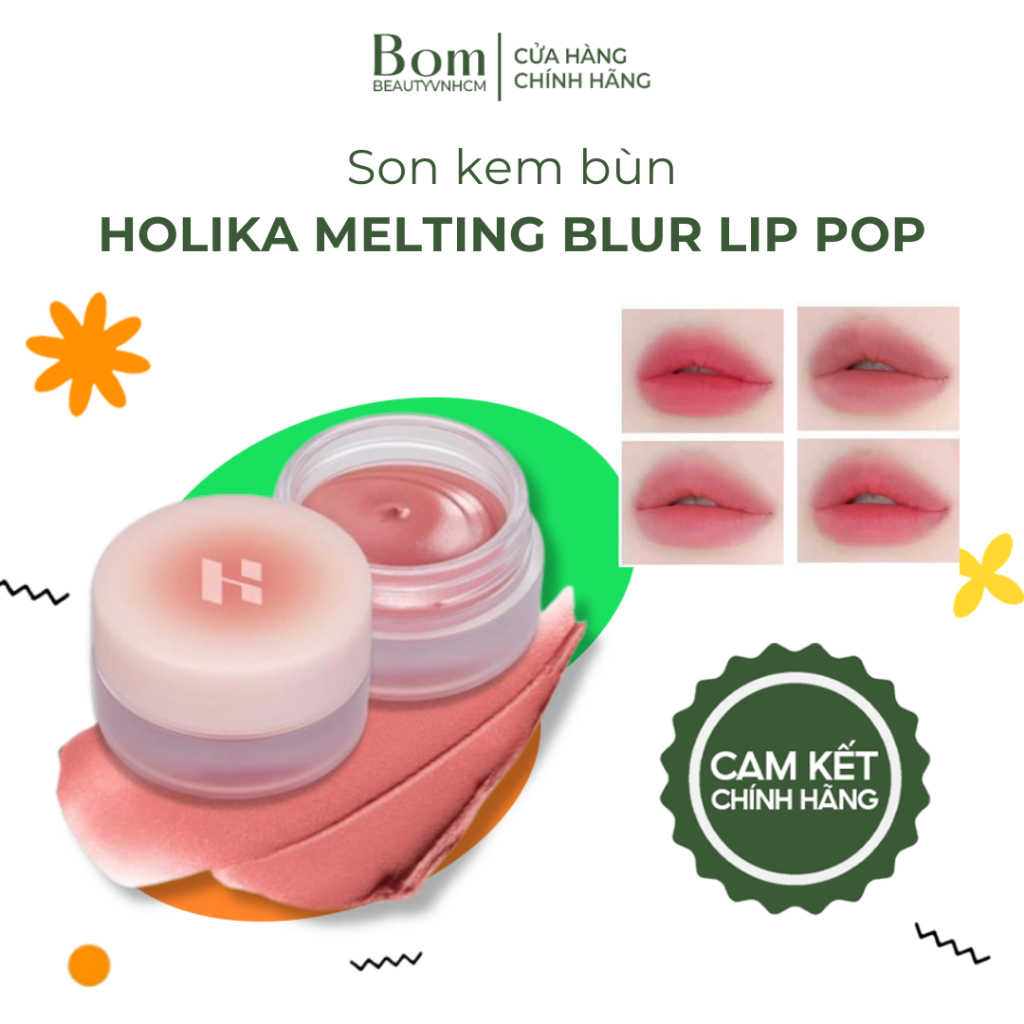 Son Bùn Holika Melting Blur Lip Pop Tạo Hiệu Ứng Mờ Lì Dạng Hũ 5g