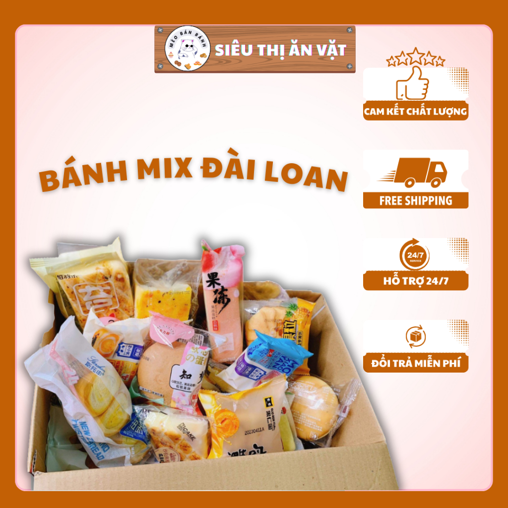 BÁNH MIX ĐÀI LOAN LOẠI 1 ĐỦ VỊ (100 vị)