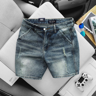 Quần jean đùi nam ống suông rộng chất bò cotton form ngắn trên gối màu bụi thời trang vnxk xịn