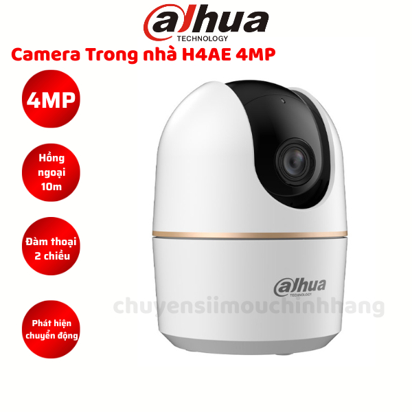 Camera IP Wifi Dahua H4AE 4MP Quay 360 Độ Đàm Thoại 2 Chiều Và Cảnh Báo Âm Thanh to rõ -Bảo hành camera chính hãng 2 năm