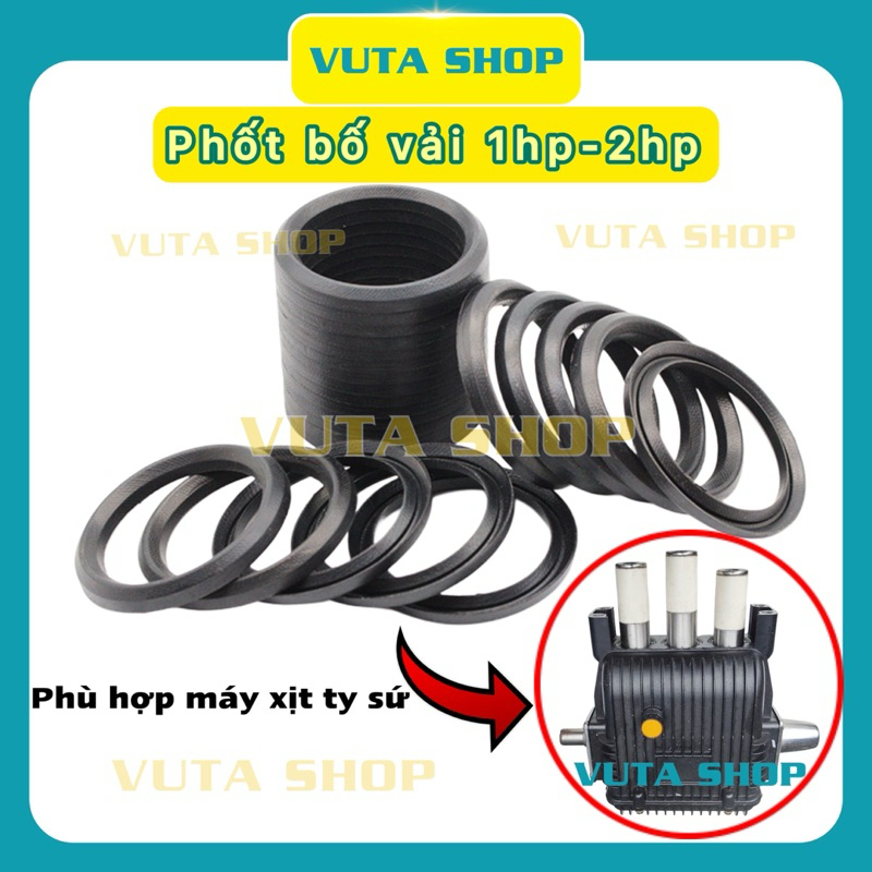 [Bộ 9 cái] Phốt bố vải dùng cho đầu xịt ty Sứ . Máy 1hp-ty 22mm và 2hp-ty 30mm | Vuta Shop